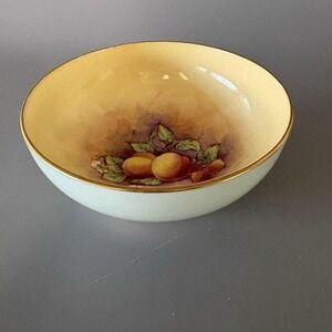Paragon England Double Warrant Footed Bowl Hand Painted Fruit Gold Rim